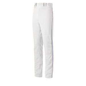 Mizuno Youth Premier Pro Piped G2 Baseball Pant XXX-Large White w/Navy Piping